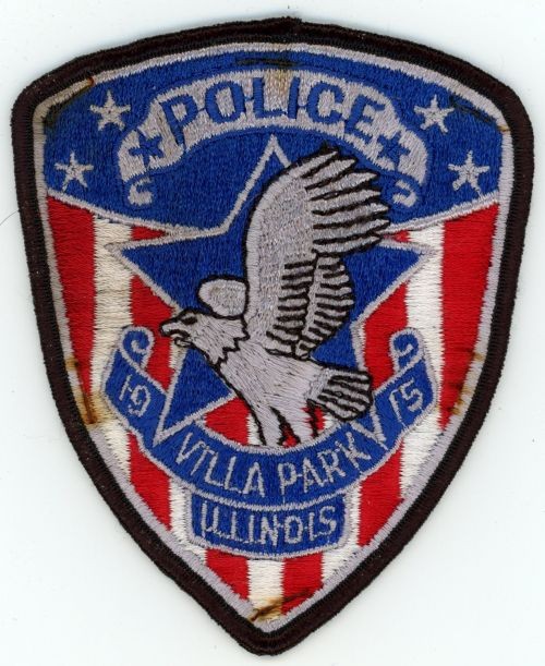 ILLINOIS IL VILLA PARK POLICE NICE SHOULDER PATCH SHERIFF STAINED