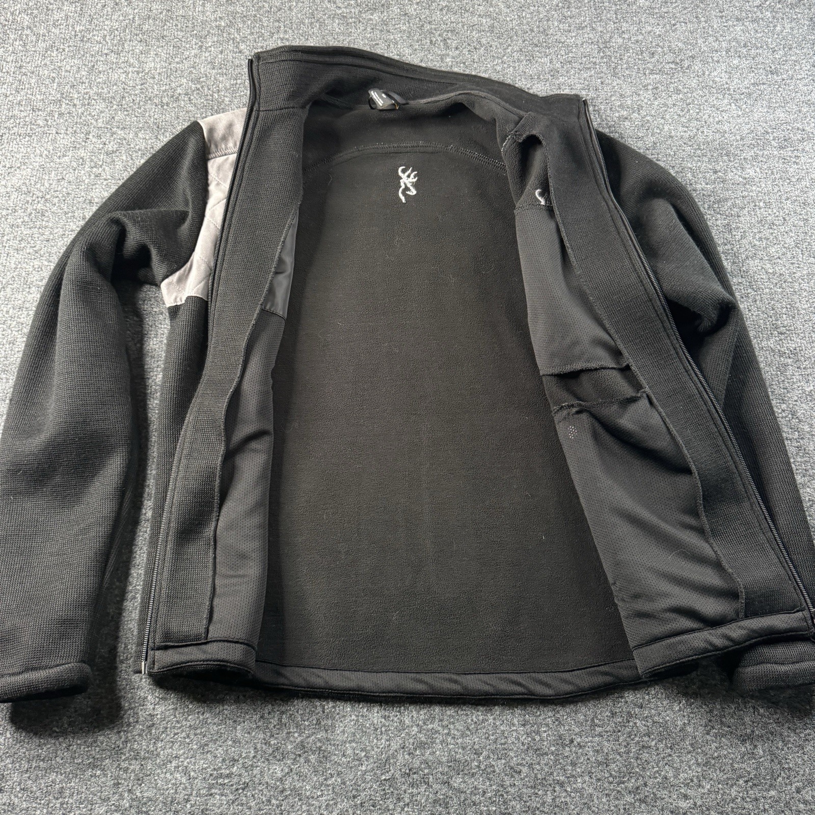 Browning Performance Field Jacket Small Gray Black Fill Zip