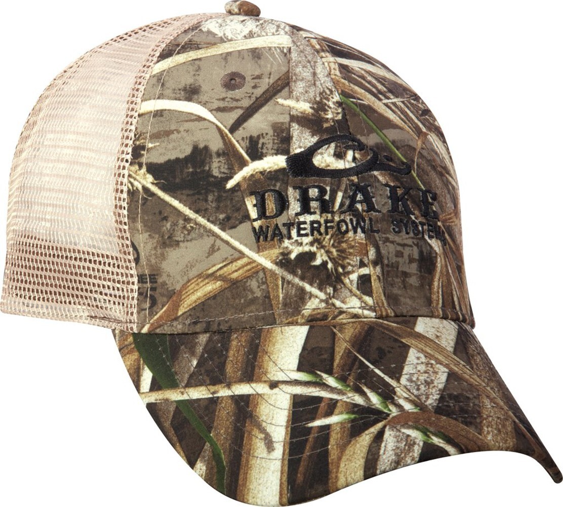 DRAKE Men's Mesh Back Camo Cap  One Size Fits All Max 7 DW1670-038
