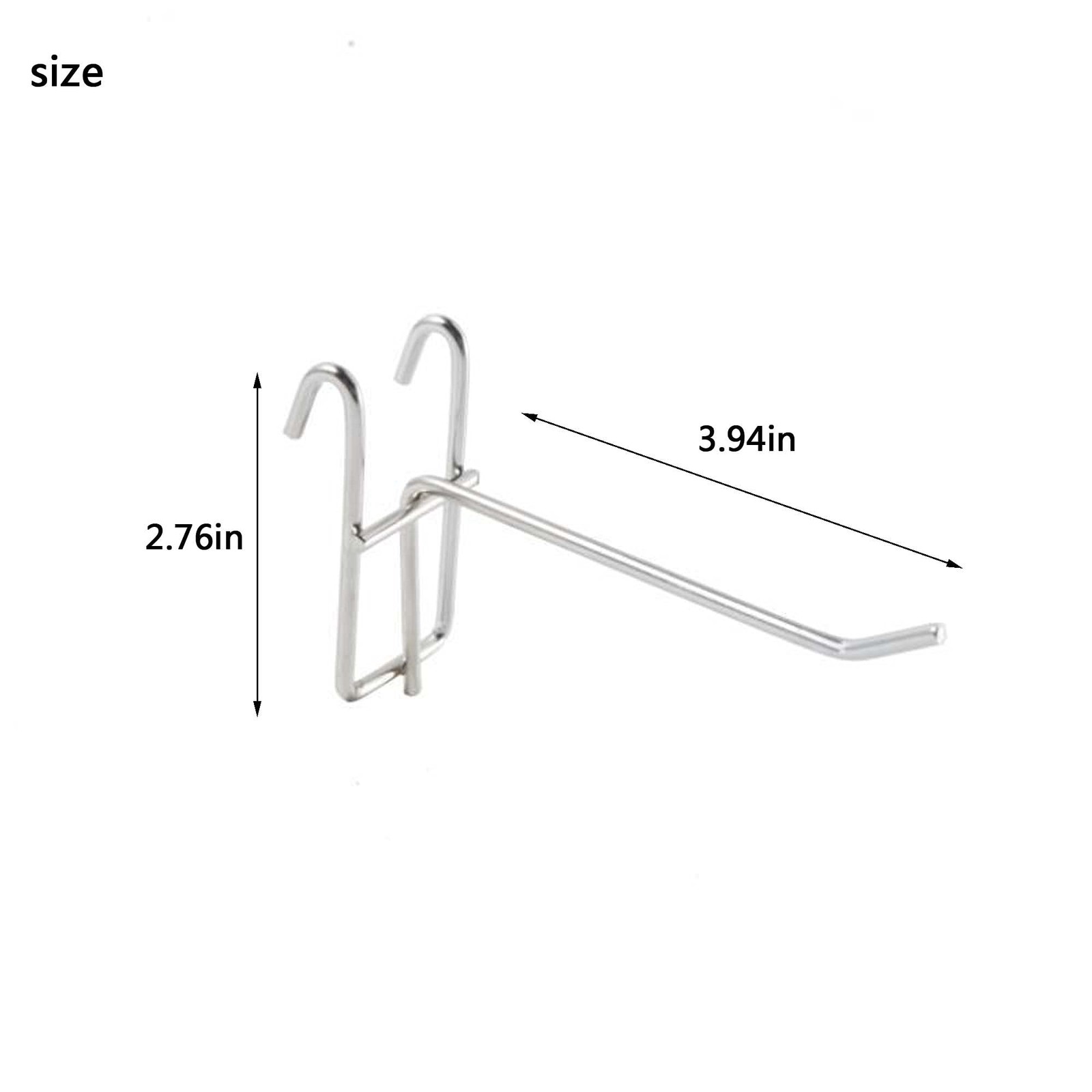 15-Set Pegboard Hooks Display Hook Wall Bracket Grid Wall Pegs 25mm Hook