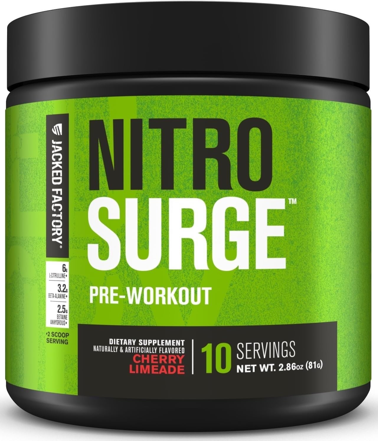 NITROSURGE Cherry Limeade Pre Workout - Boost Energy & Muscle Pumps, 10 Servings