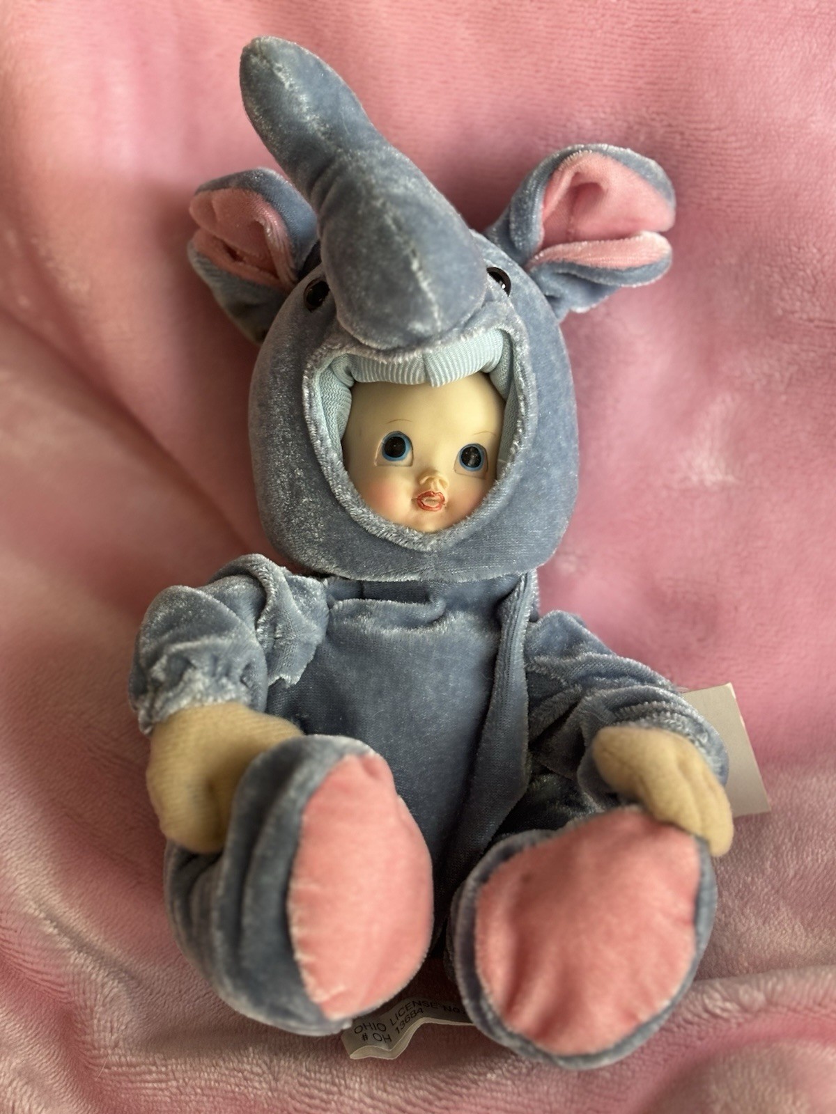 Trippie Elephant Baby Plushy W/tag. 6”. Head Feels Like Resin But Not Sure.