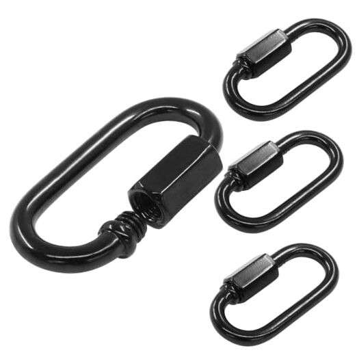 D Quick Link Chain Connector Black Heavy Duty Quick 1/8 Link Metal M3.5