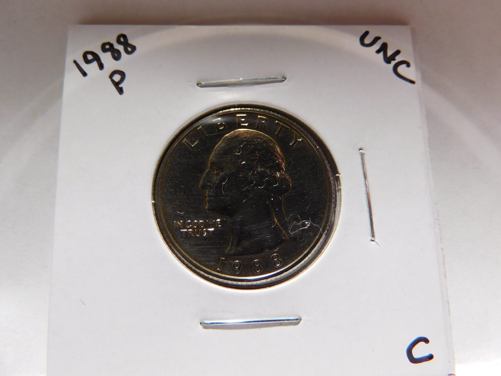 1988 P Uncirculated Washington Quarter-From U.S. Mint Set-Cleaned