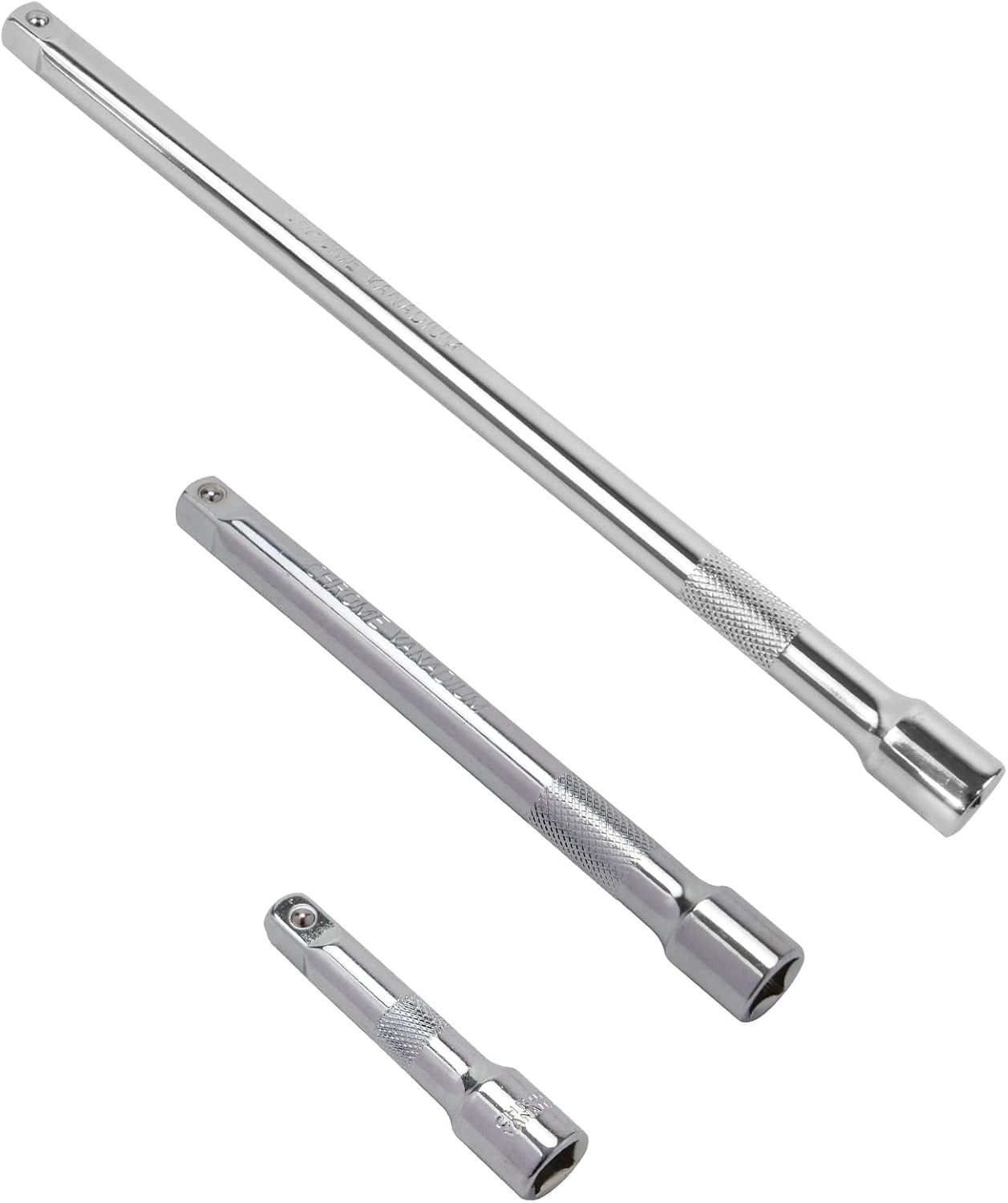 1/4" Drive Socket Extension Set 3Pcs Extension Bar 2 4 6 Inch | Premium Chrome V