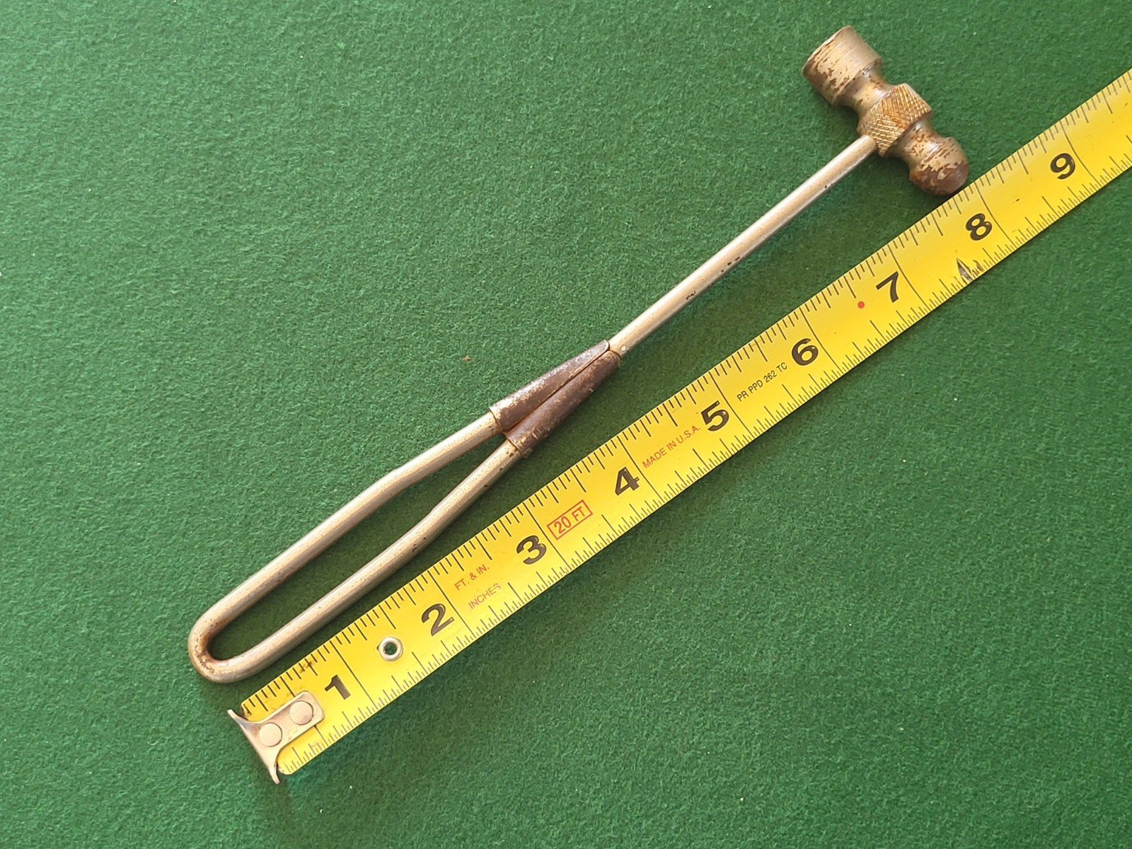 VINTAGE 8" BALL PEEN HAMMER 3.6oz. WITH ALL STEEL HANDLE