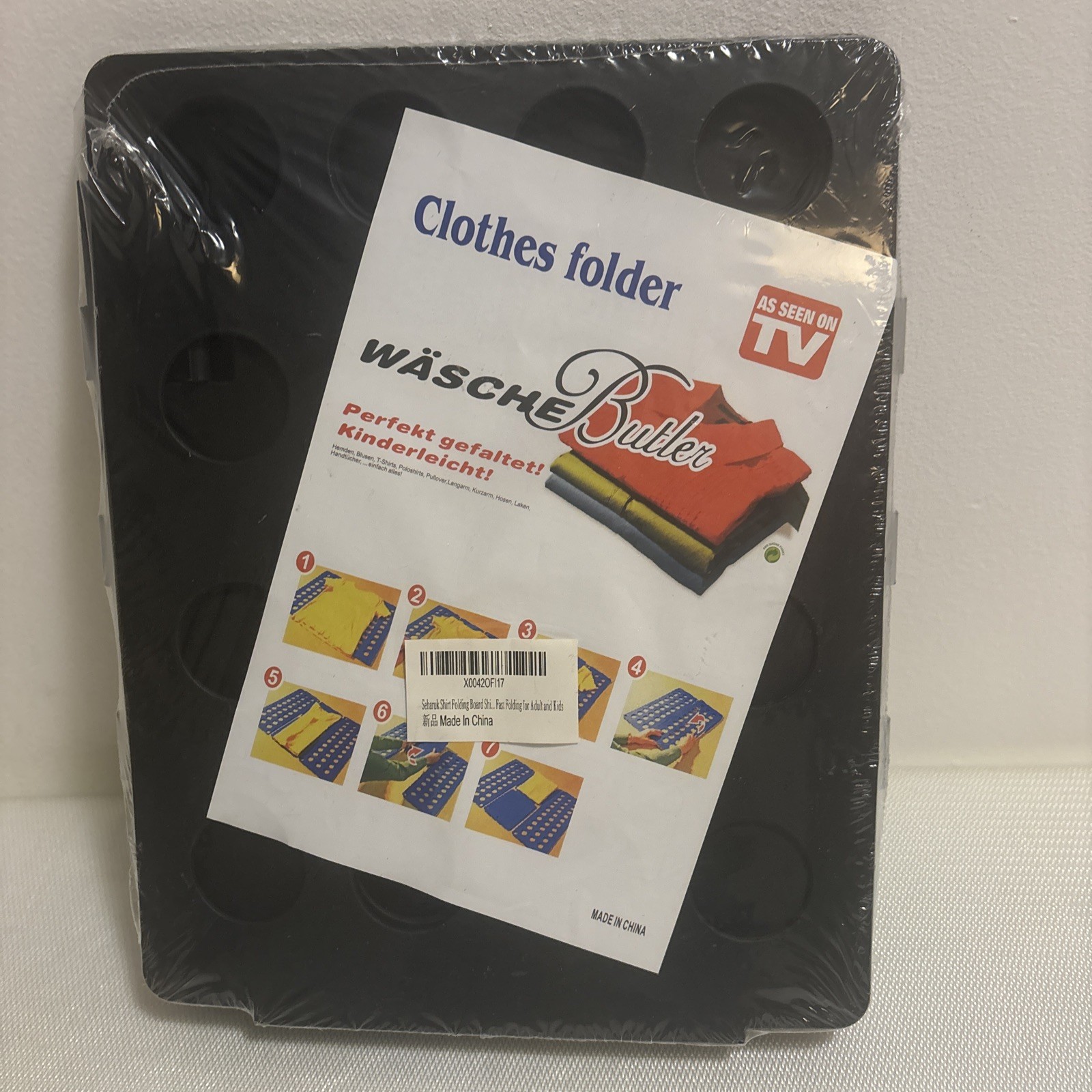 NEW/SEALED Seharuk Shirt Folding Board Fast Folding for Adult and Kids Black