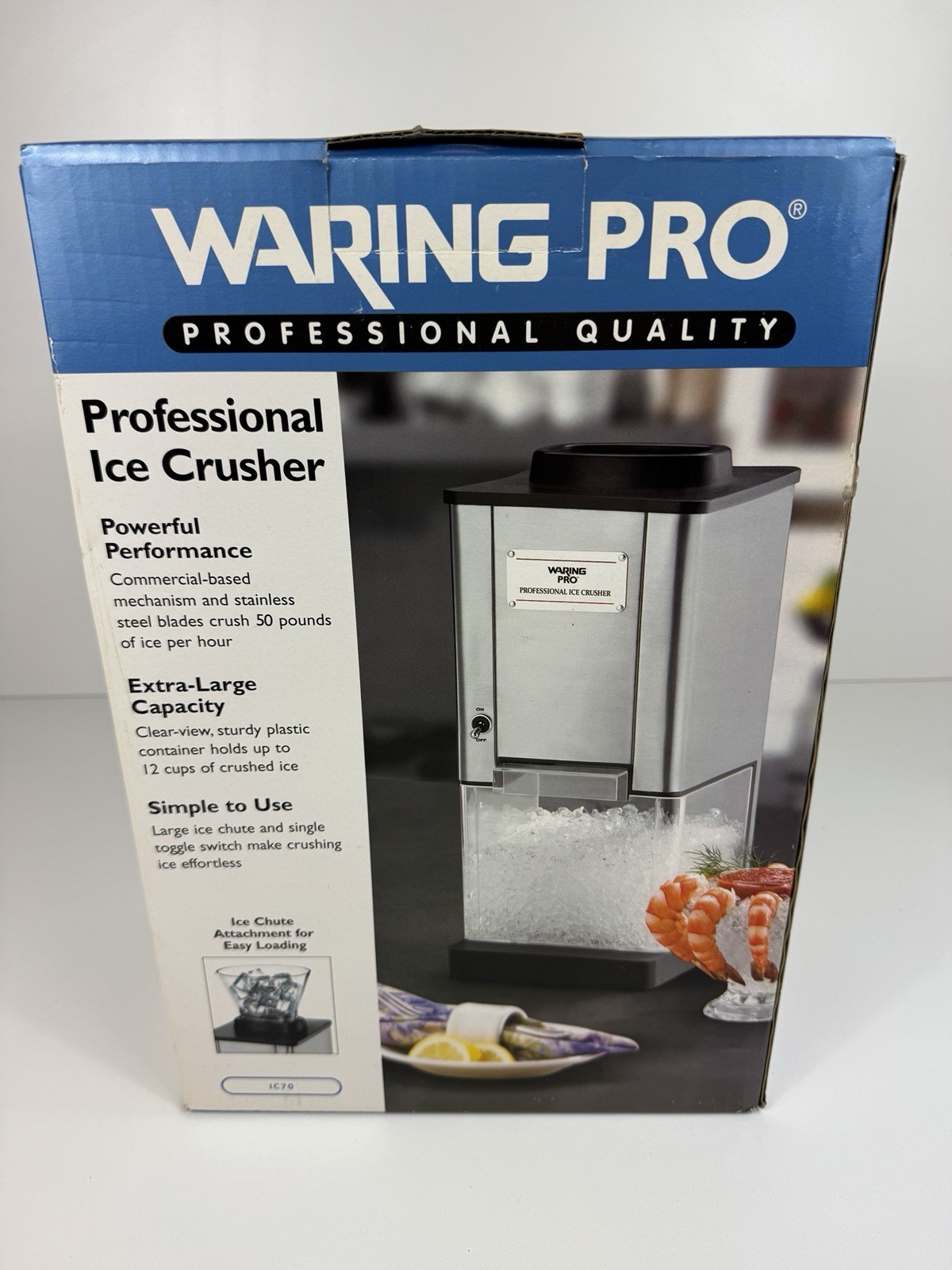 Waring Pro Ice Crusher Model IC70 Professional Ice Crusher  NIB