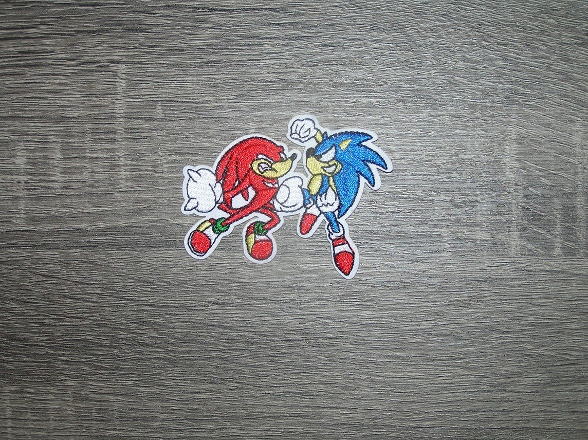 Sonic & Knuckles The Echidna Sonic Game Embroidered Iron On Patch 3" x 2.25"