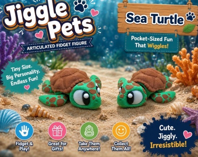 Jiggle Pet - Sea Turtle Mini