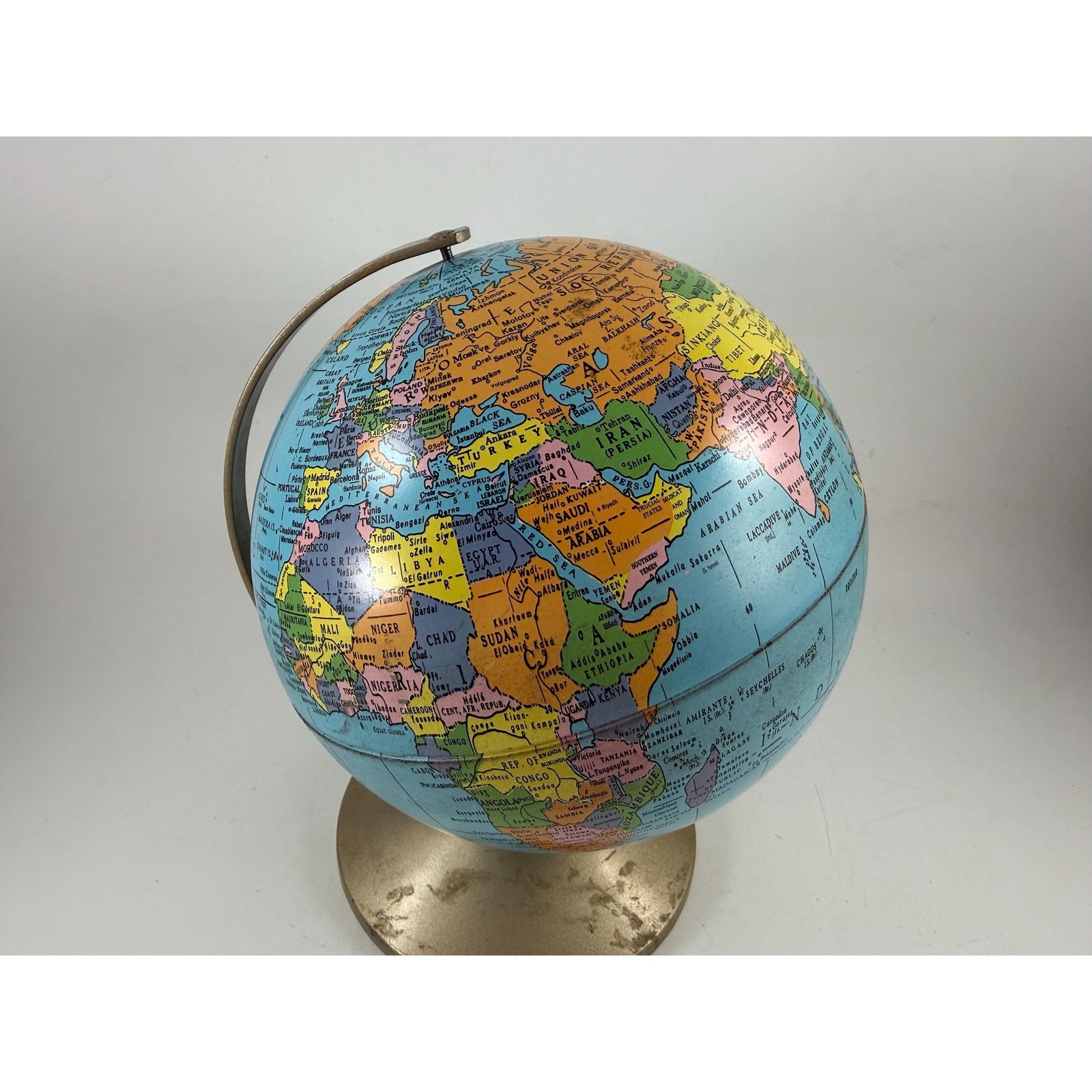 Vintage REPLOGIE 6 Inch World Globe
