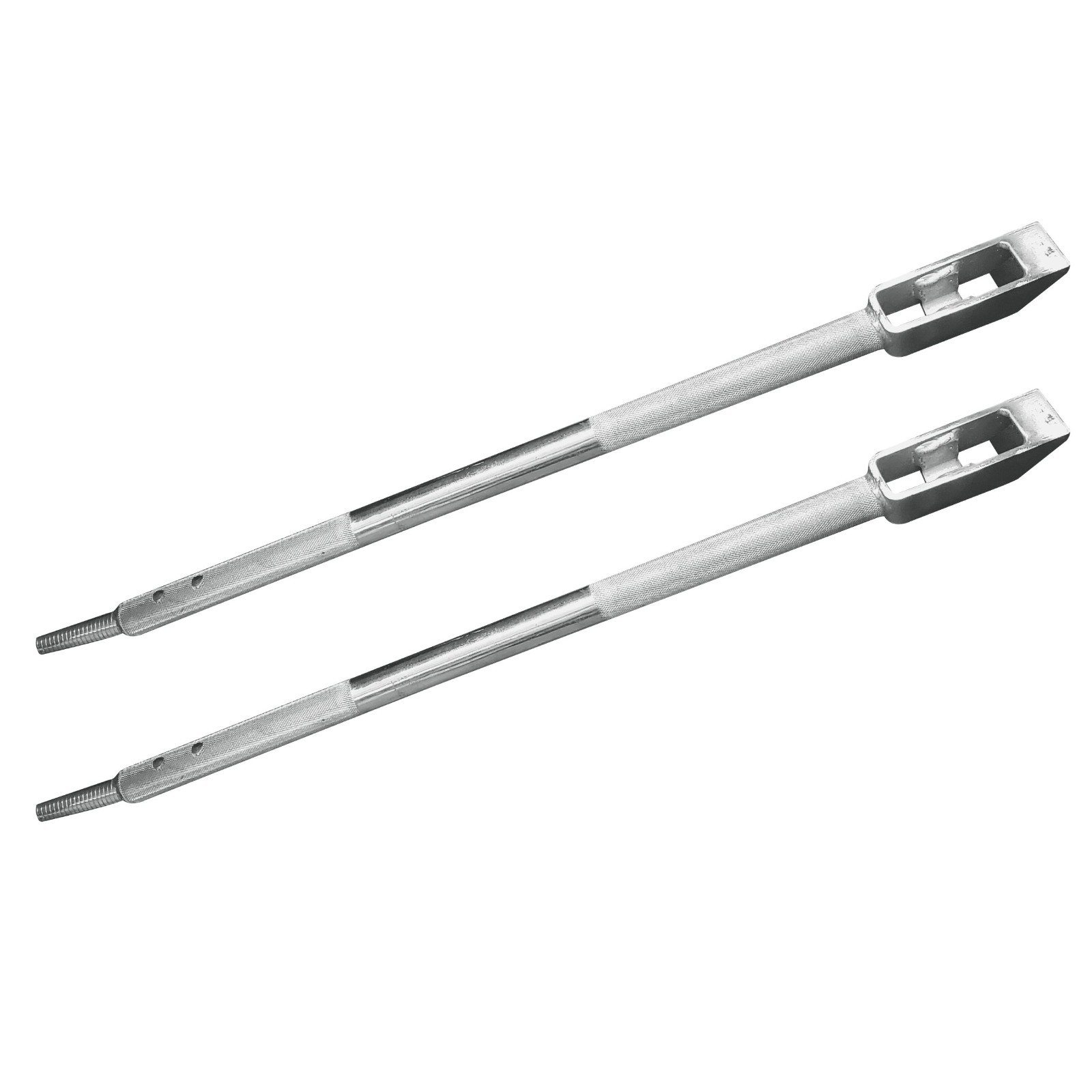 2 Pack Chrome 35" Combination Winch Bar for Flatbed Trailer Tie Down Strap