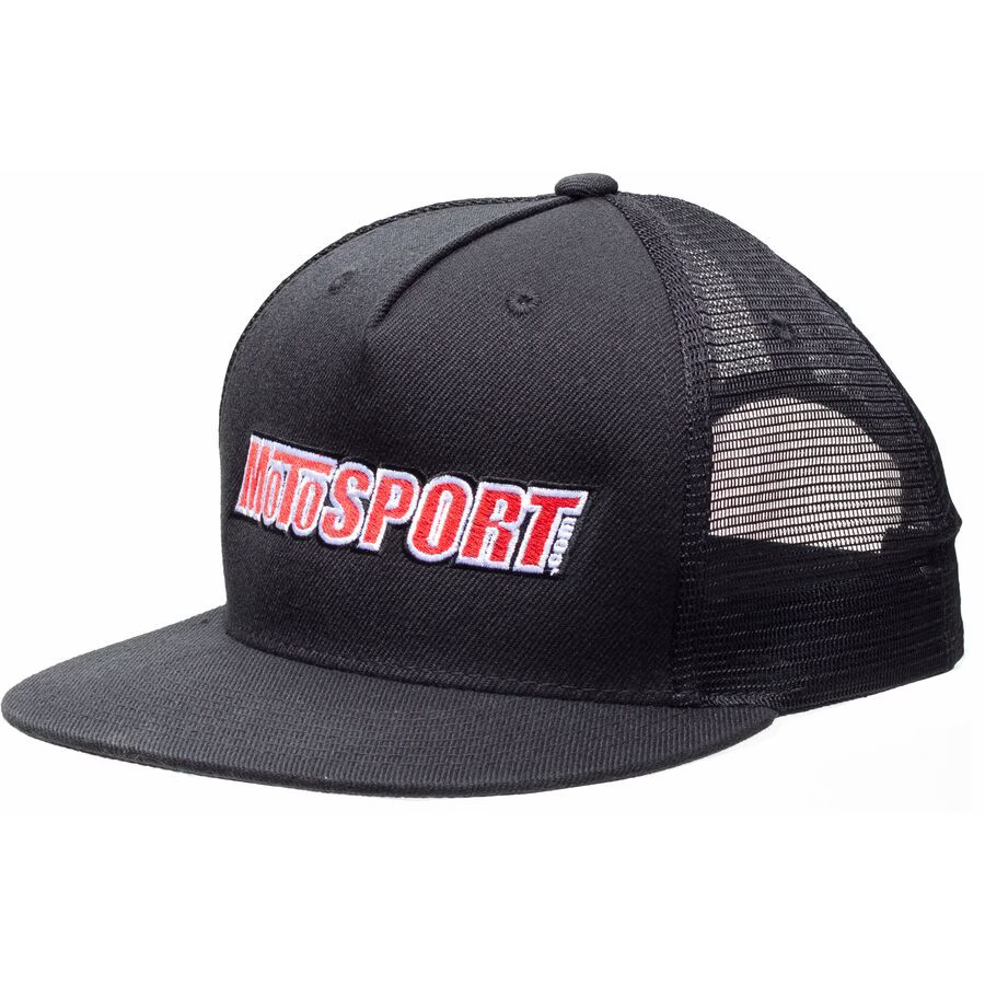 MotoSport Logo Snap Back Hat - Black/Red