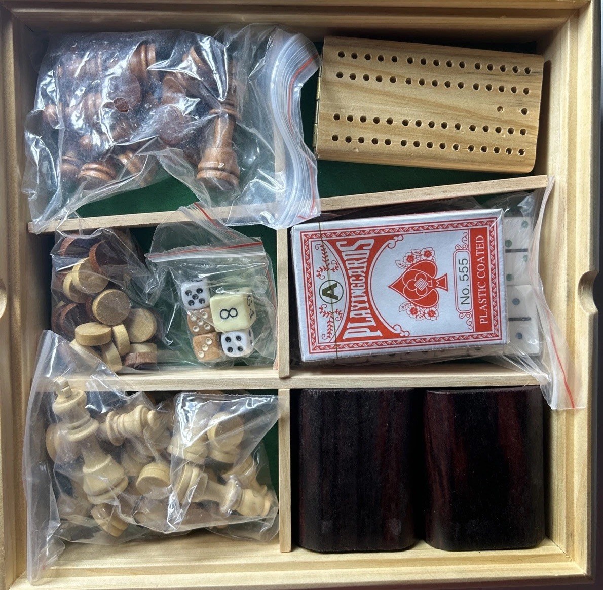 Winter Soft Dreams 7-in-1 Game Set With Wooden Box Great For Holidays Christmas