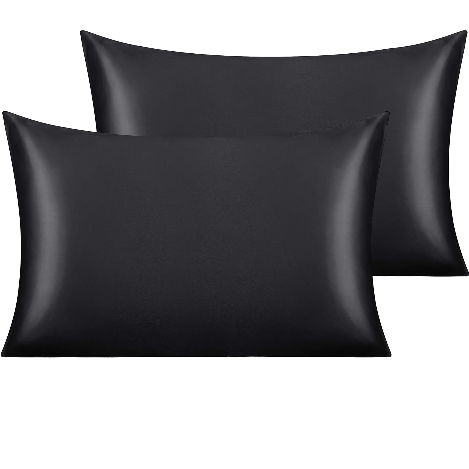2x Fundas de almohada de satén sedoso de tamaño estándar para cabello y piel