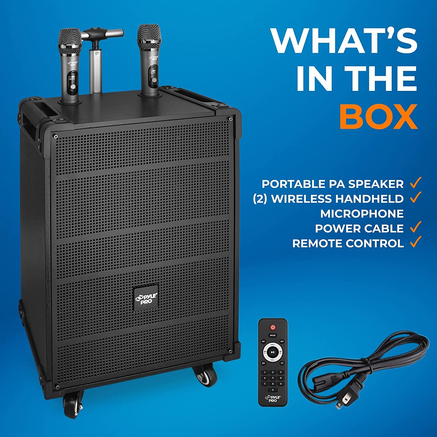 PylePro 10'' Portable Wireless Bluetooth Speaker System
