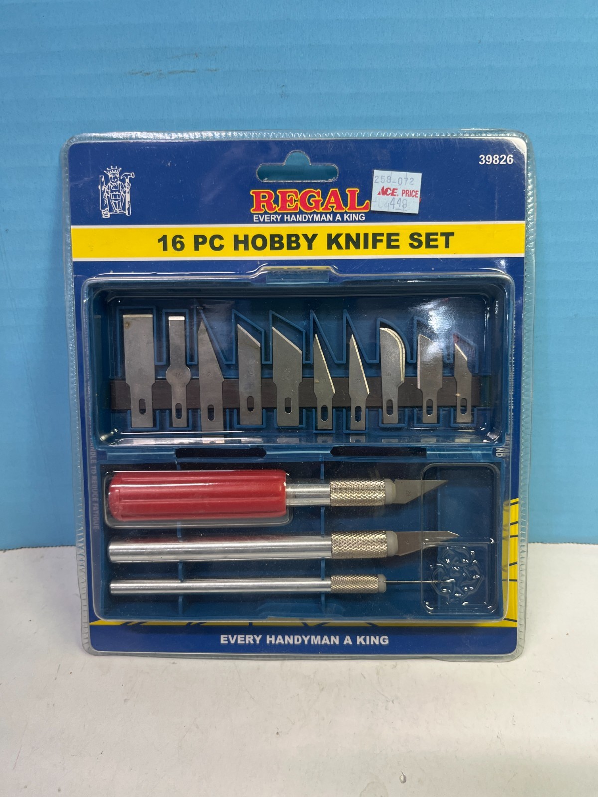 REGAL 16 PC HOBBY MODEL KNIFE SET SEALED KIT co