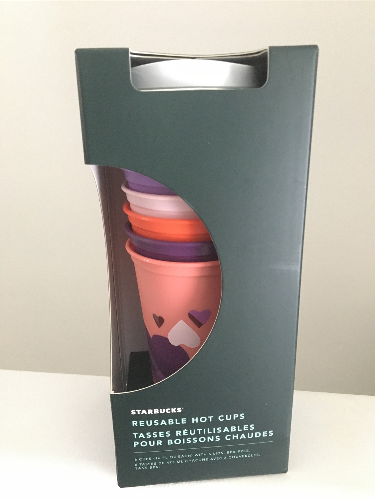 Starbucks Valentines Day Reusable Hot Cups- New : FREE SHIP