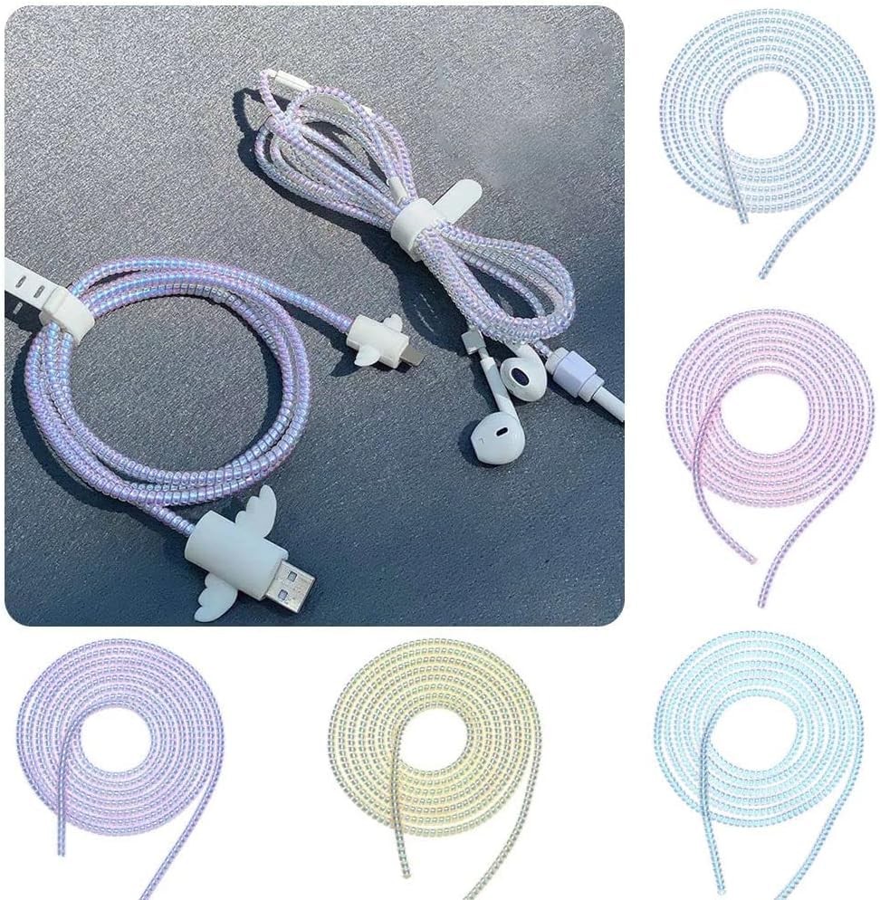 Spiral Cable Protector, Headphone & Data Cable Saver - for Prevent Pets from ...