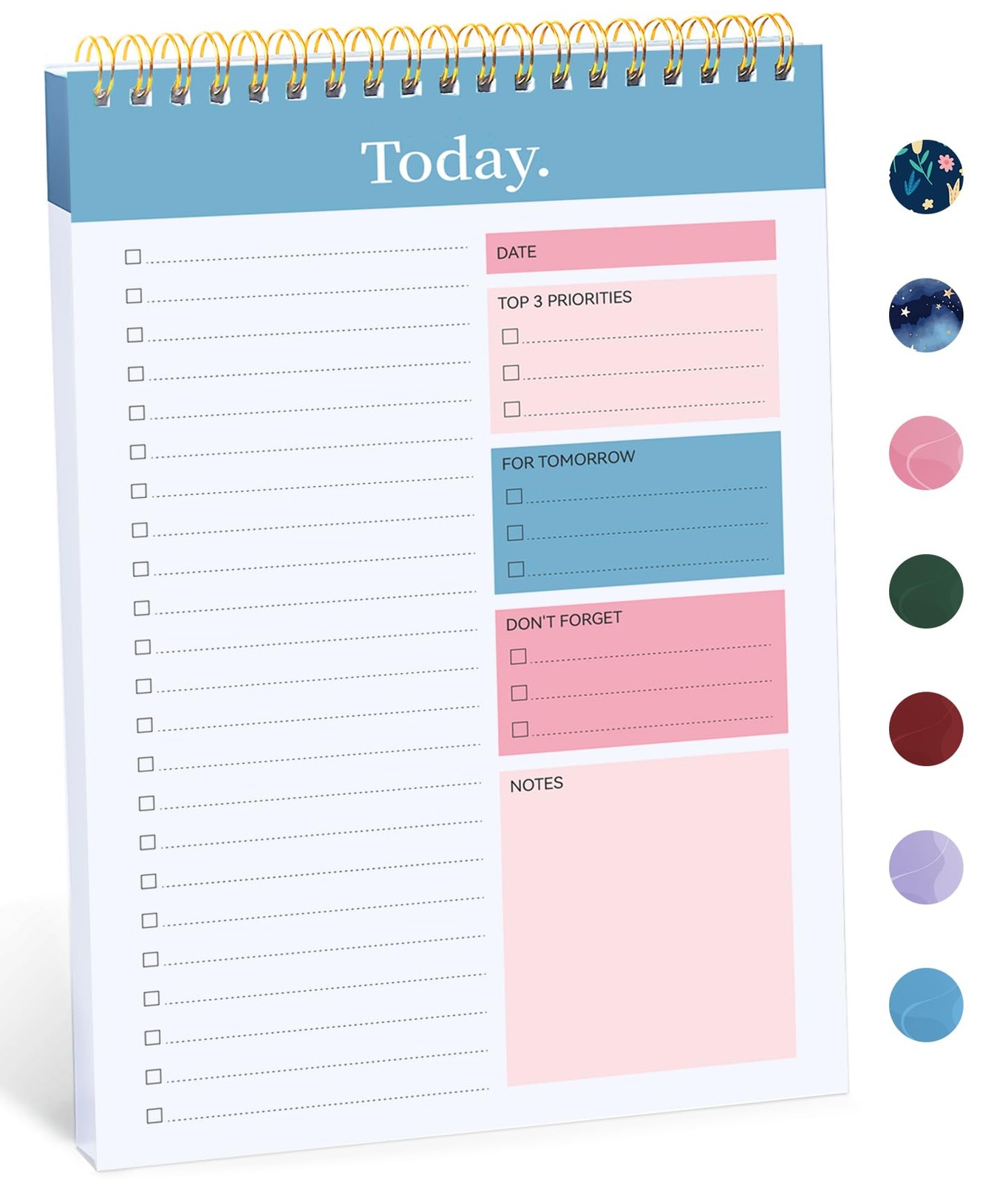 Taja To Do List Notepad - To Do List Notebook for Work with 52 Sheets, 9.8" x 6.