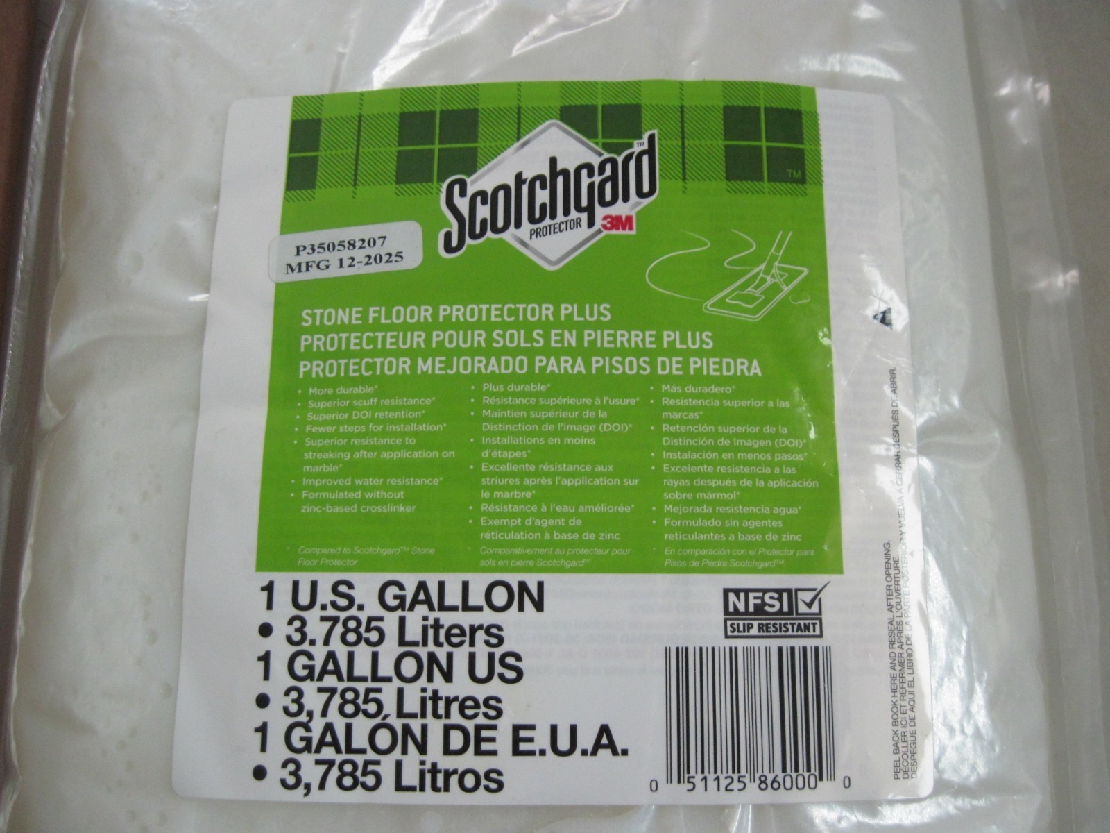 3M Scotchgard 86000 Stone Floor Protector Plus, 1 Count Bag, 1 Gallon