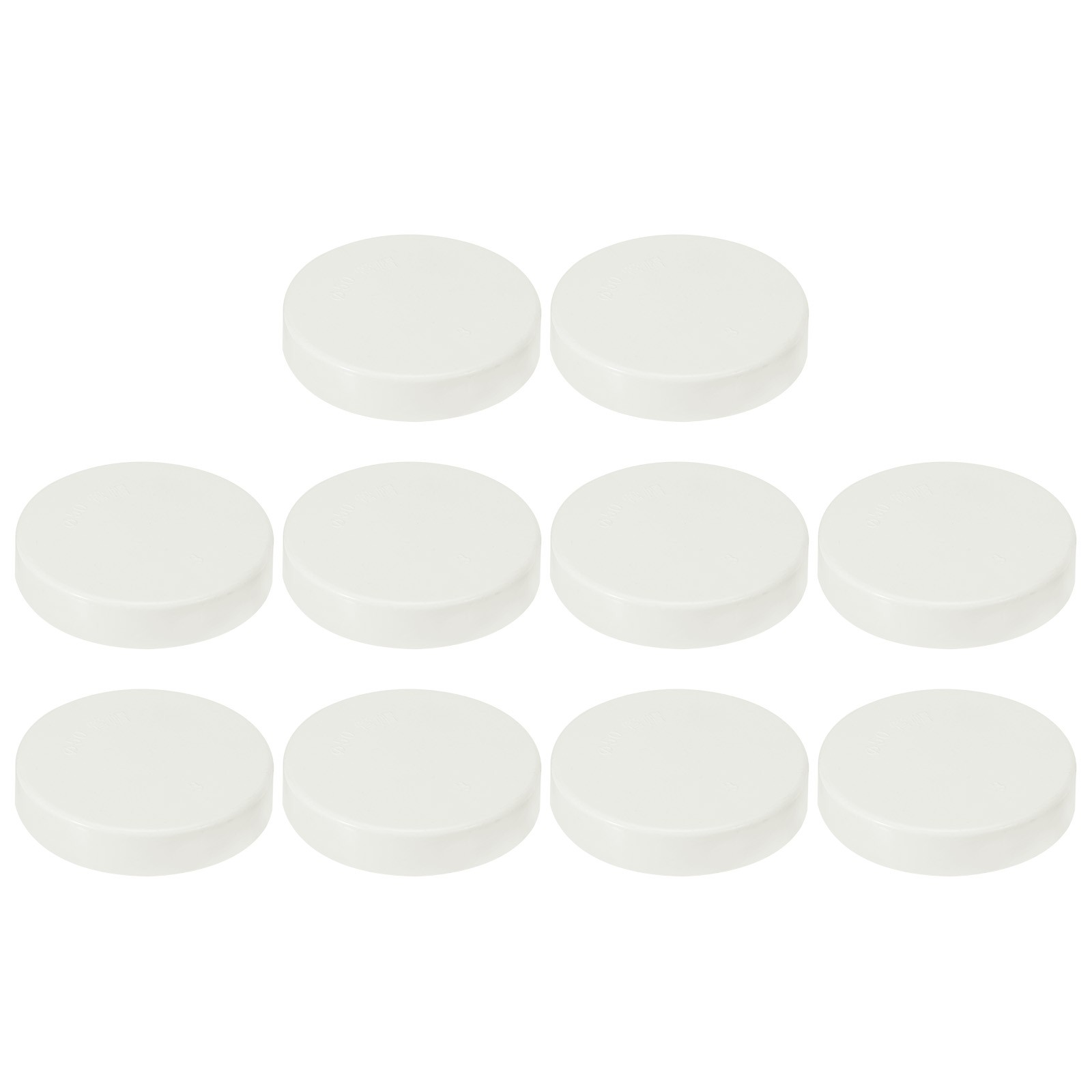 50mm ID PVC Pipe End Cap Fitting, 10 Pcs Furniture Grade Plug Coupling, White