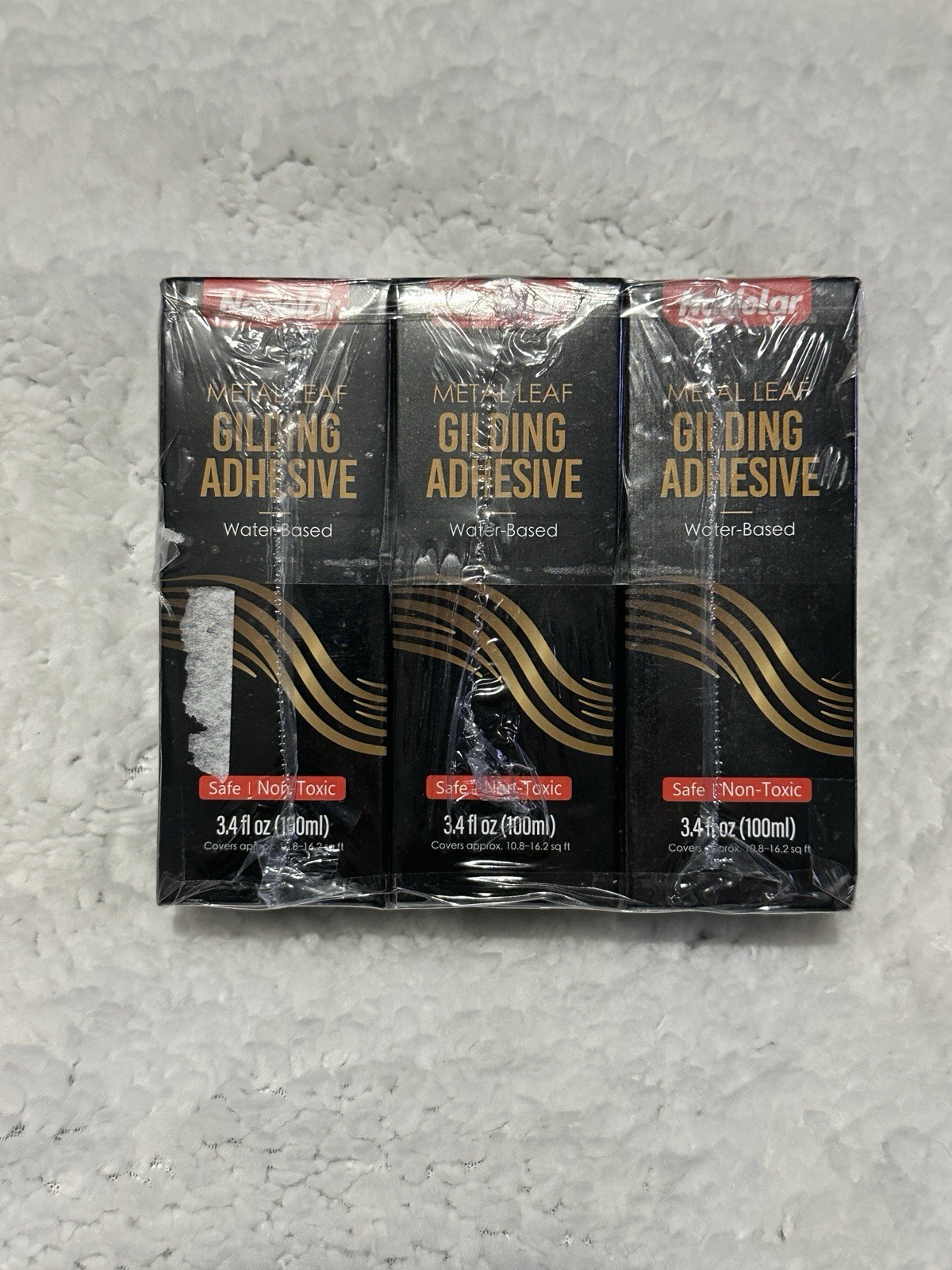 3x Nariolar Gilding Adhesive 100ml Water Based Metal Leaf Glue Sealed