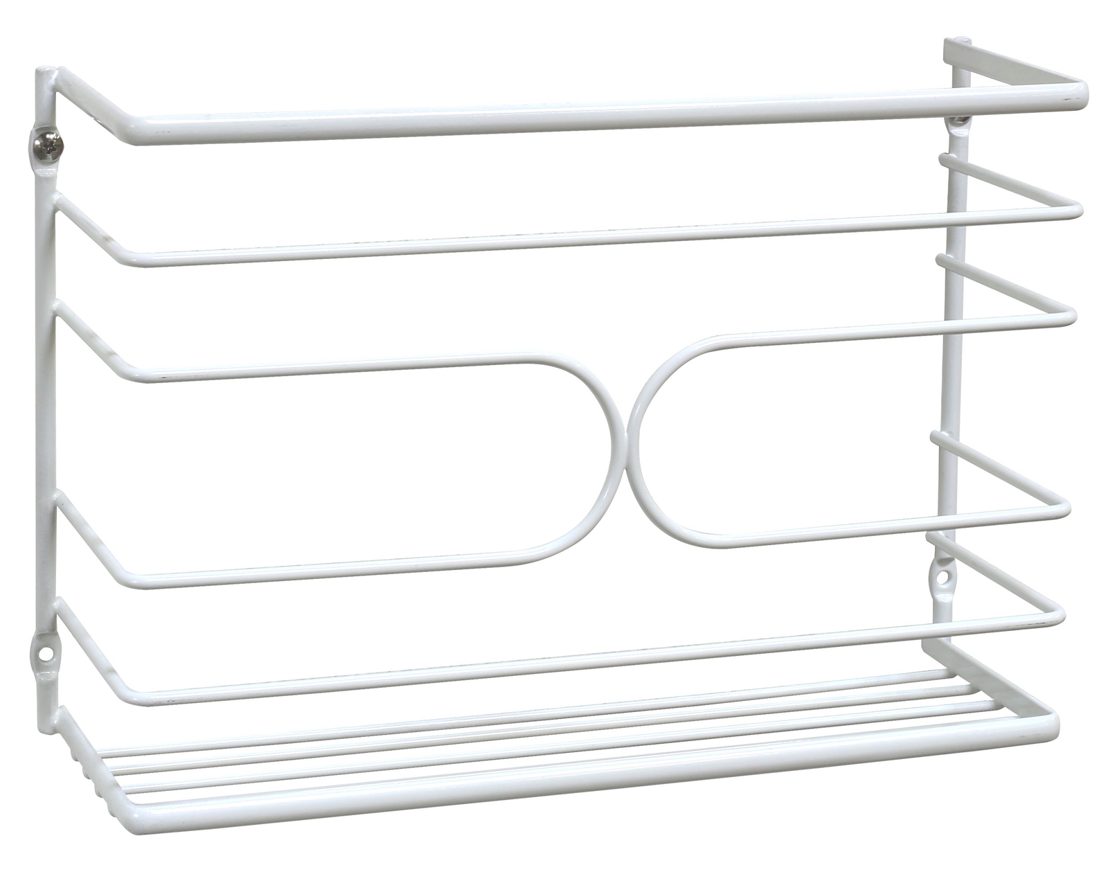 DecoBrothers Wall Mount Kitchen Wrap Organizer Rack, White