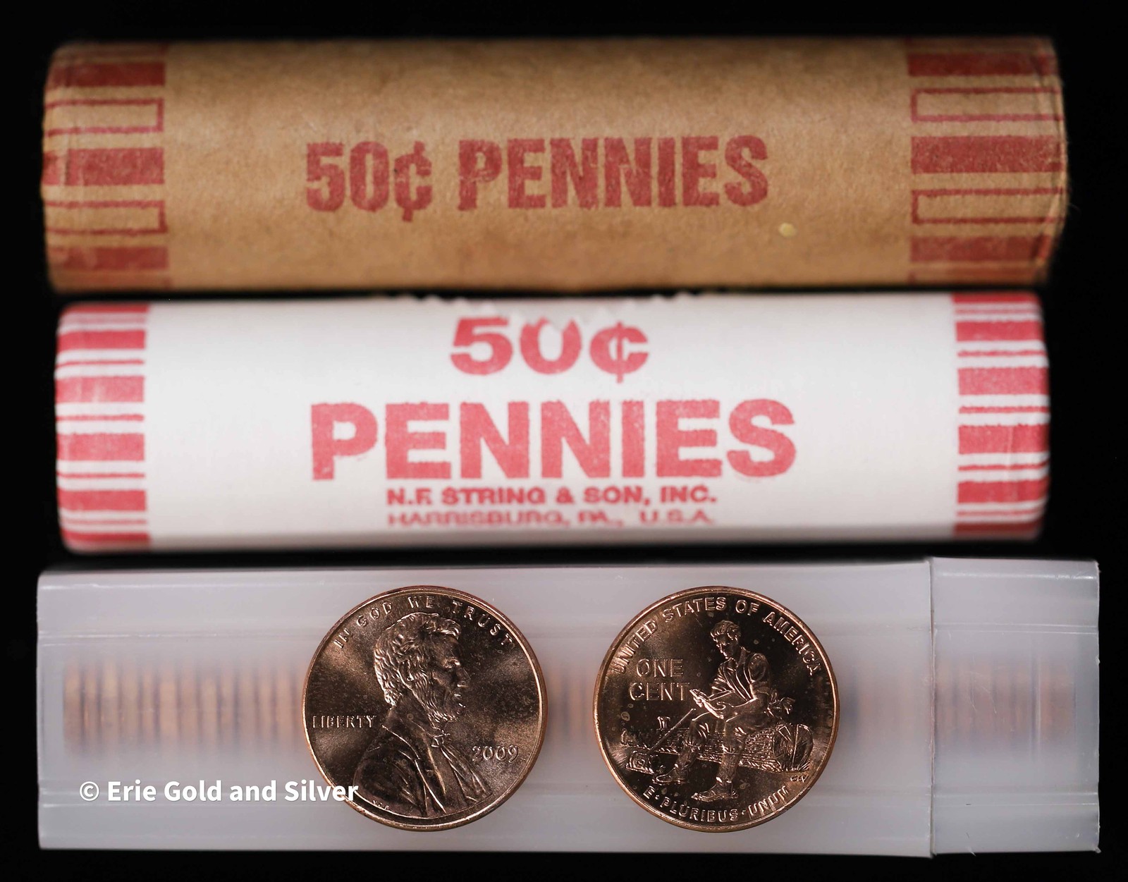 2009-P 1c Cent 1 Roll of 50 Lincoln Formative Years BU Uncirculated Penny