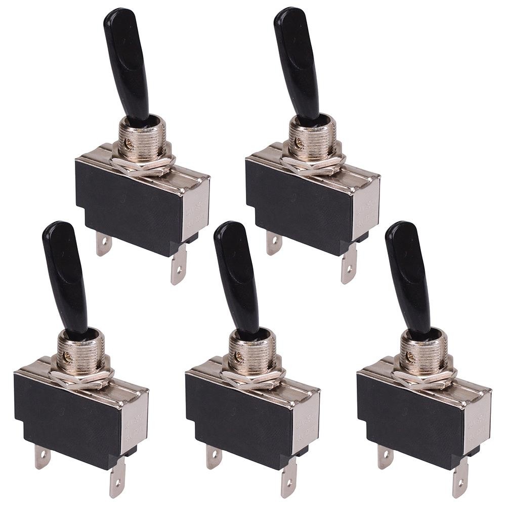 5 x On-Off Blade Paddle 12mm Toggle Switch SPST 10A 250VAC