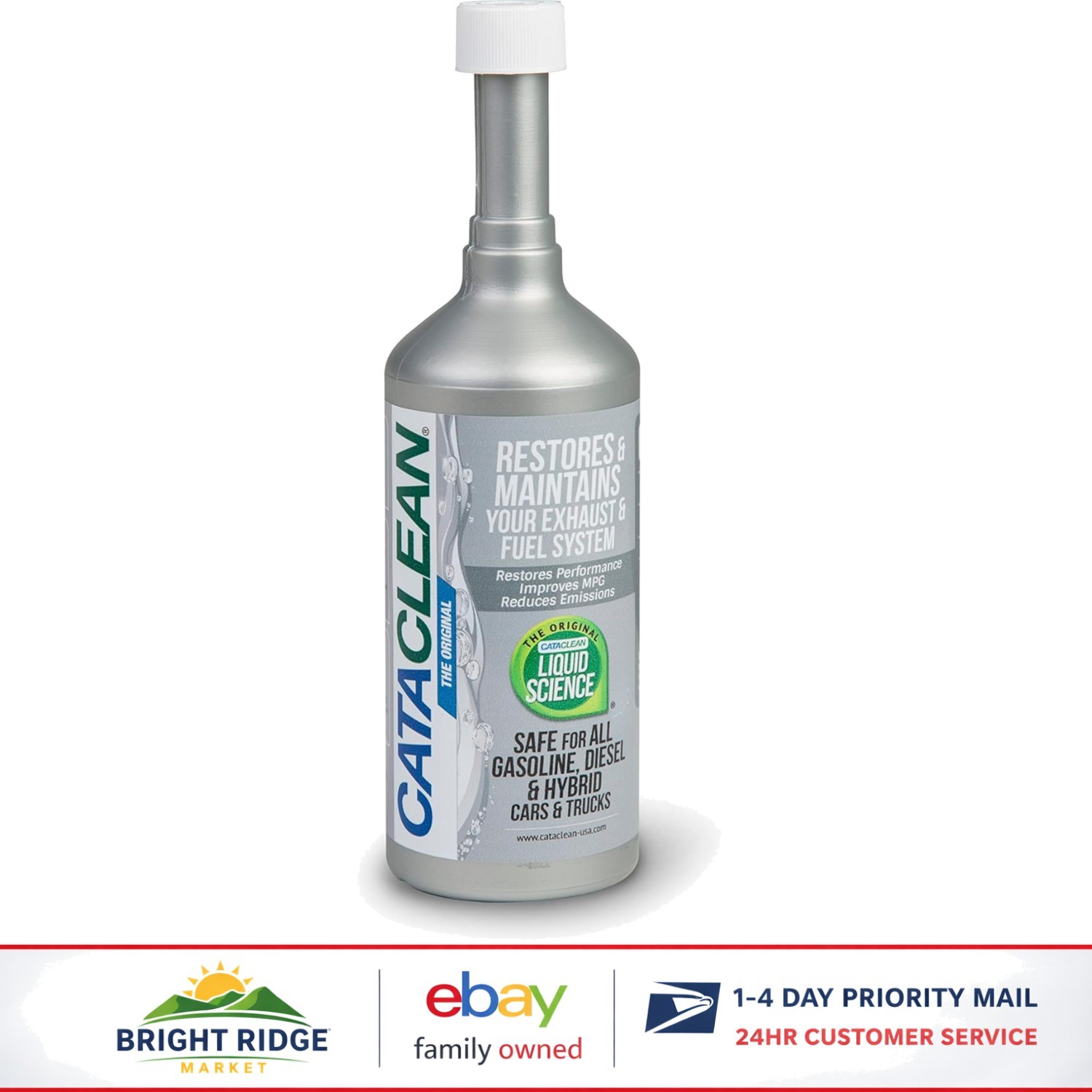 Fuel System Cleaner for Gasoline and Diesel Vehicles - 16oz Non-toxic Formula