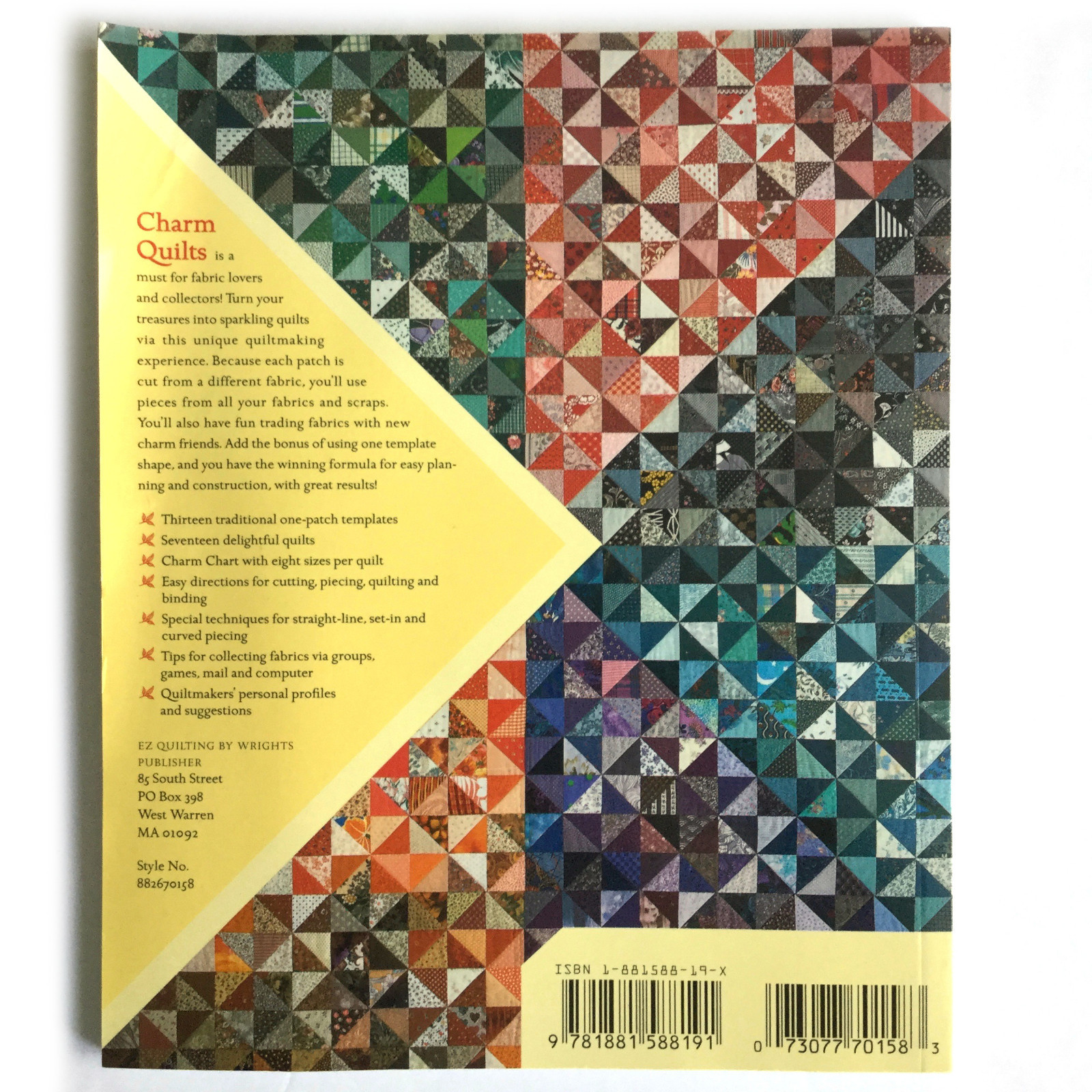 Charm Quilts by Beth Donaldson Quilting Pattern 13 One Patch Templates Book
