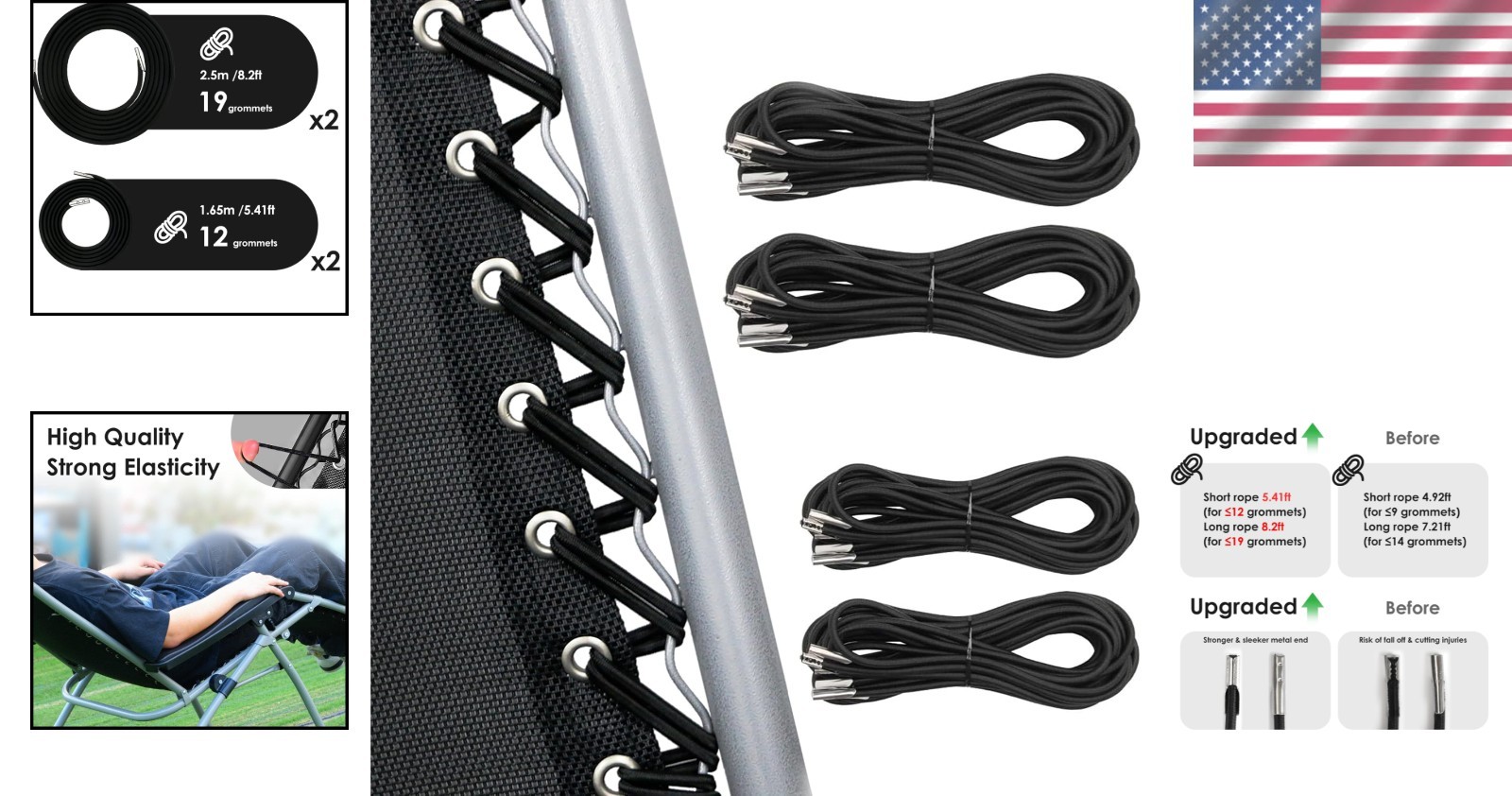 Durable Nylon Replacement Cords for Zero Gravity Chairs - Easy Installation