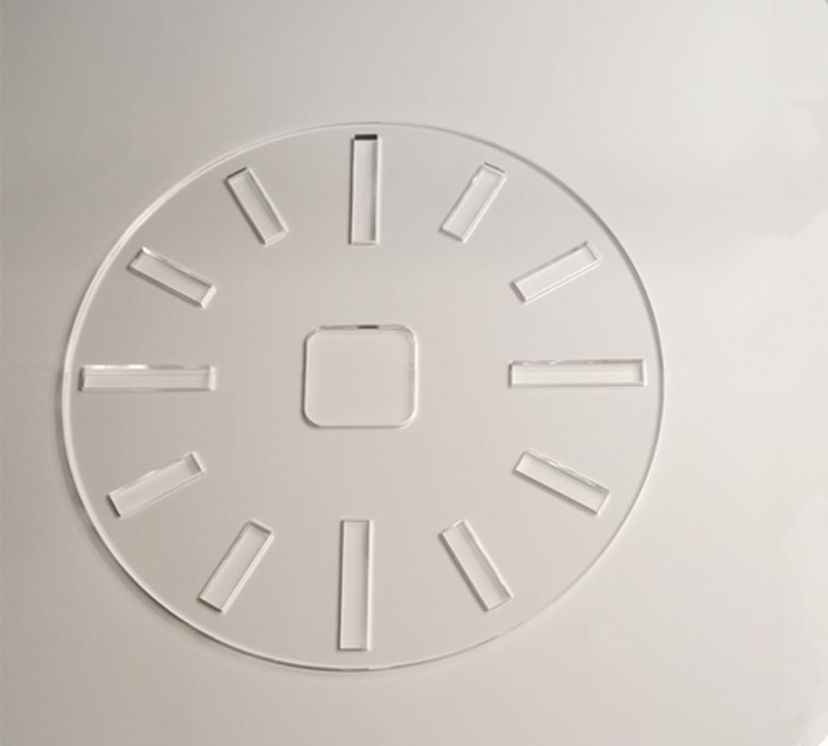Acrylic Clock Template 12 Inch Circle Face with Dials Router Inlay Woodworking