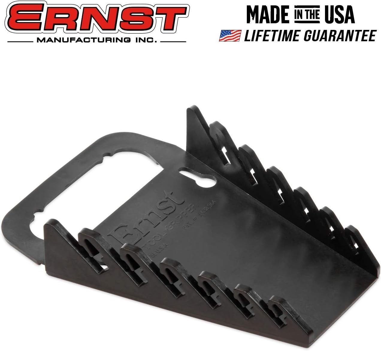 Ernst 6-Tool Gripper Wrench Organizer - Fuel Resistant, Space-Saving Design