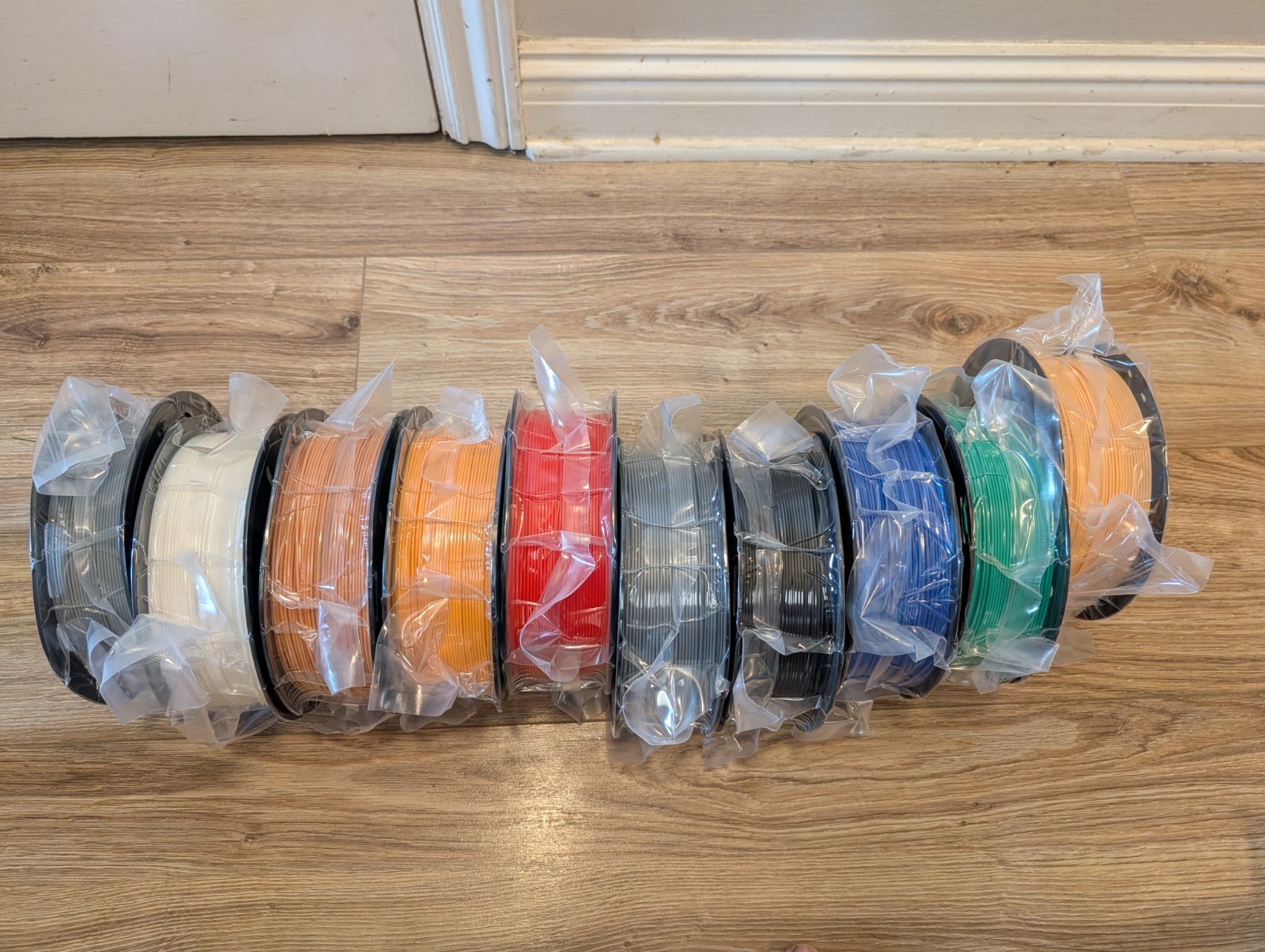 Kingroon 3D Printer Filament, PLA Basic, Variety Pack, 1.75mm, 10 Pack 1kg Rolls