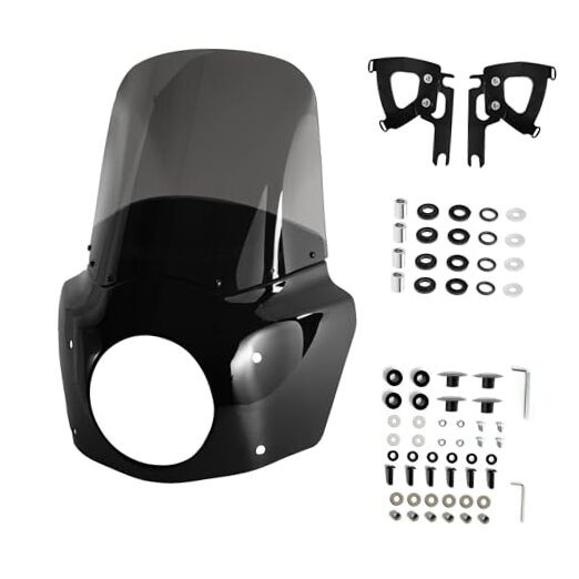 Road Warrior Fairing Kit with Smoke Windshield, Fits 7" Headlight for 15"