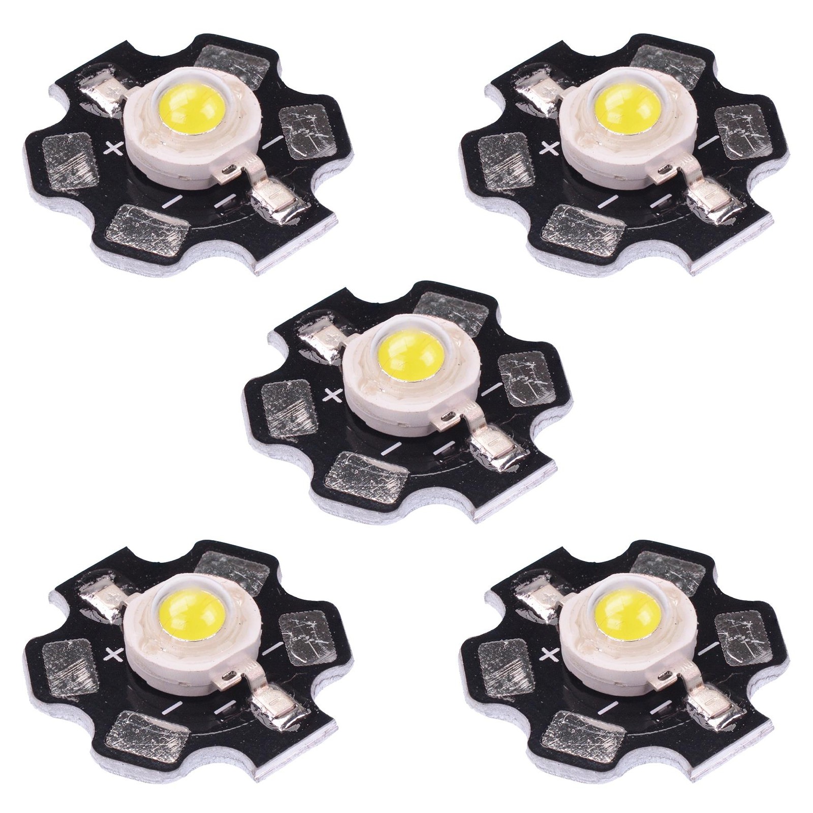 5 x Warm White 3W High Power LED 210lm 135°
