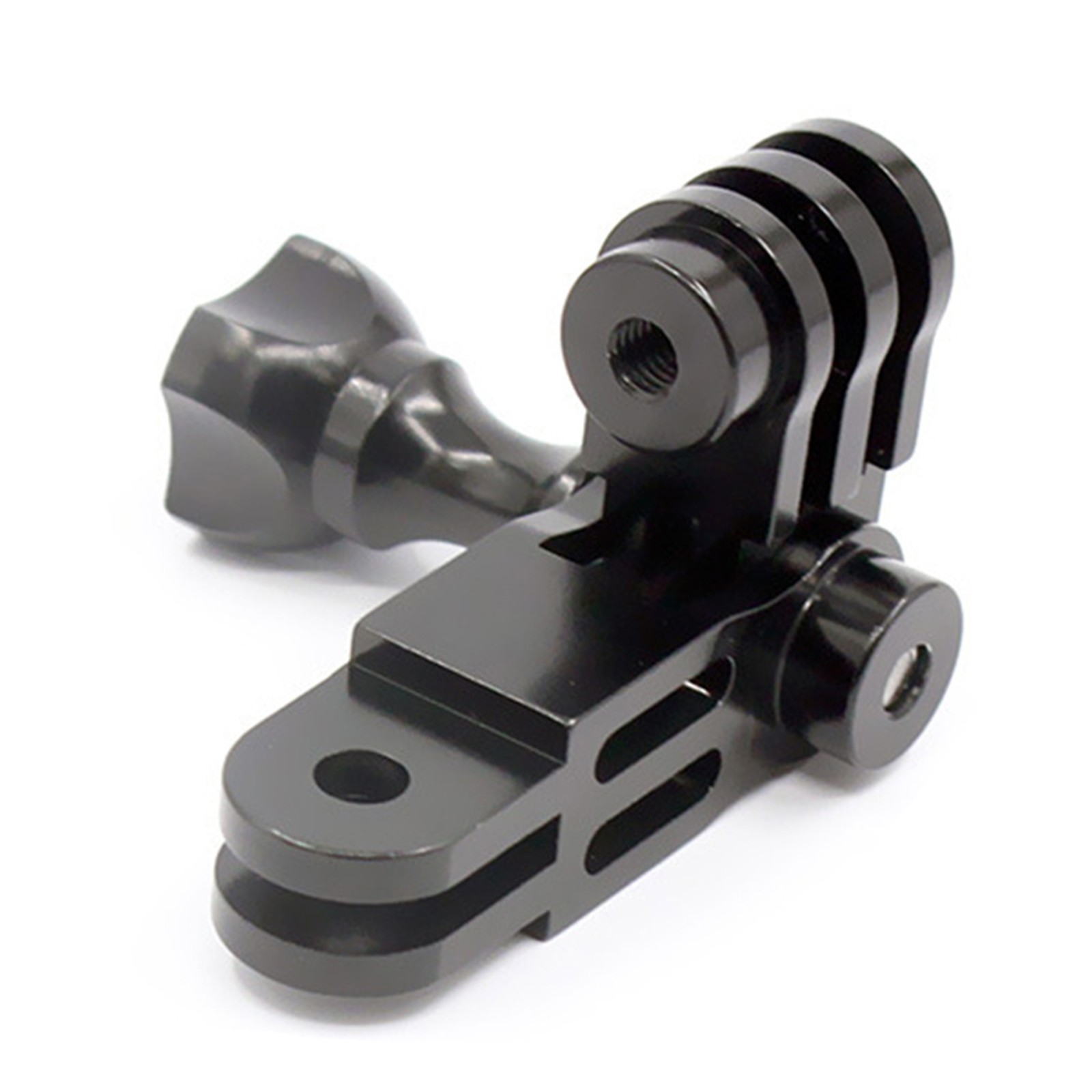 Black Aluminium 3 Way Adjustable Long And Short Arm Adapter For Gopro Accessory