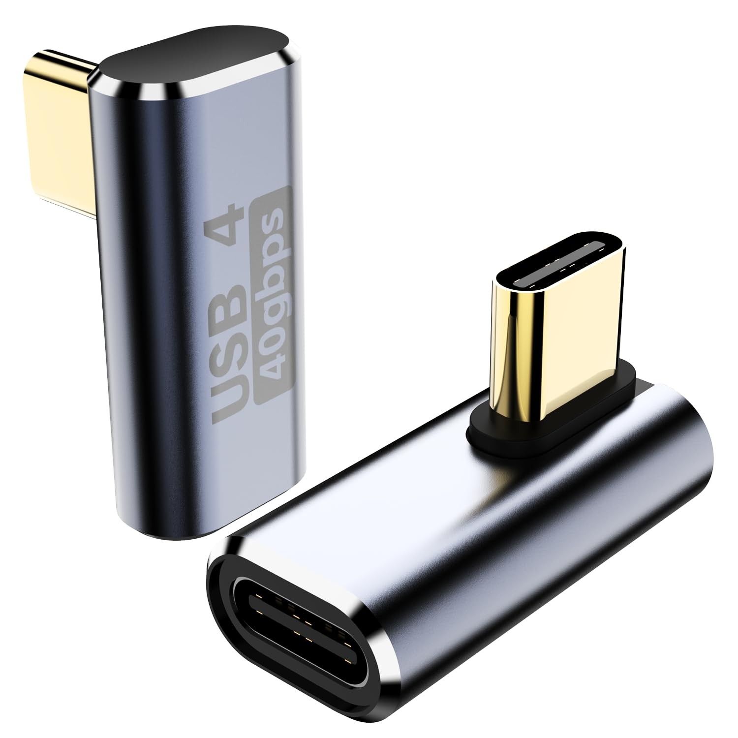 BERLAT 90 Degree USB C Adapter, Right Angle C 240W Male to Female black