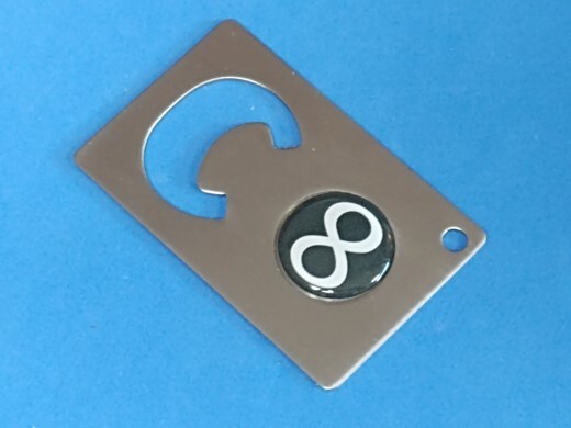 INFINITY SIGN EMBLEM CREDIT CARD BOTTLE OPENER #235