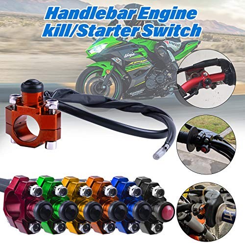 CNC Universal Motorcycle Engine Stop Start Kill Switch Button with Mounting