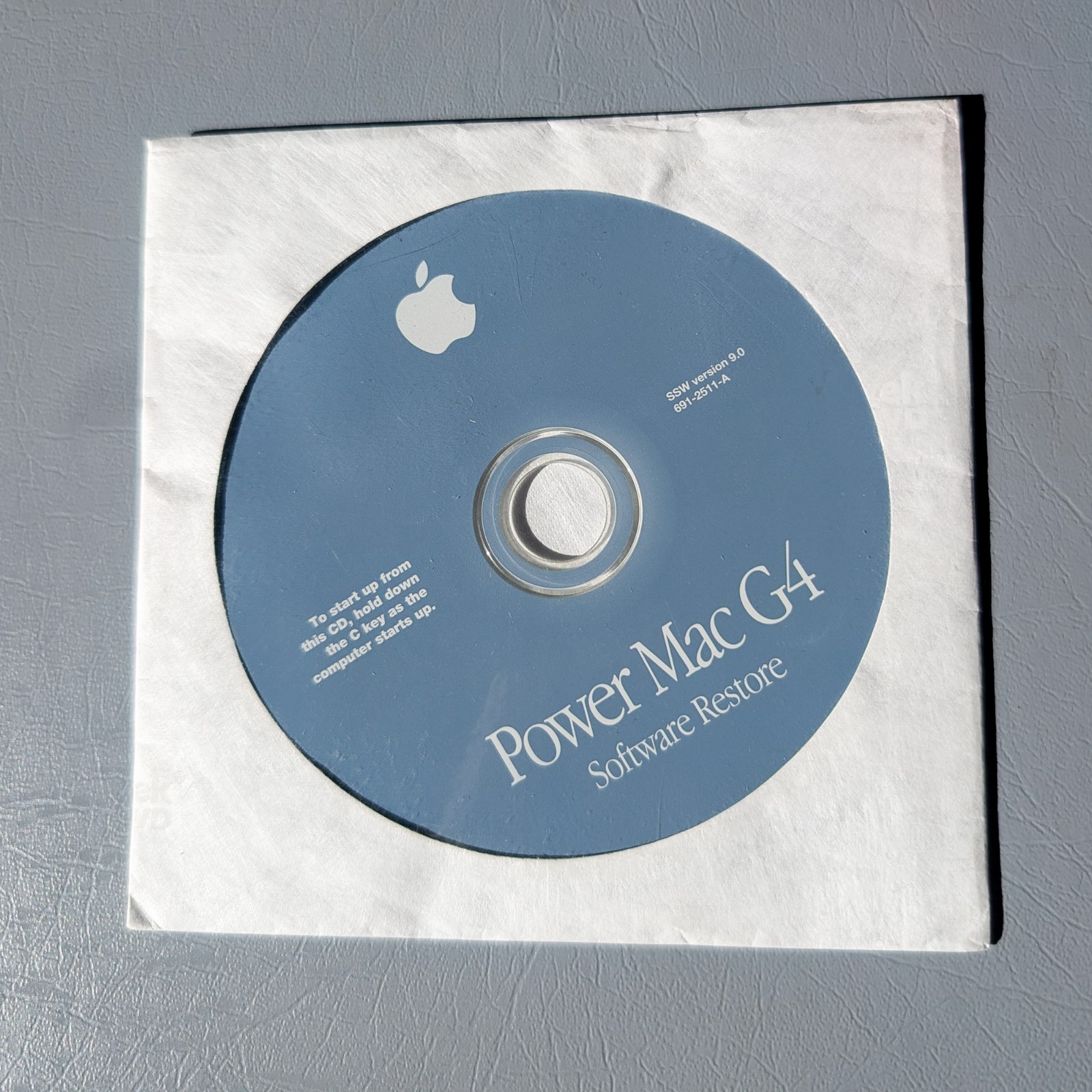 Power Mac G4 Software Restore SSW Version 9.0 691-2511-A