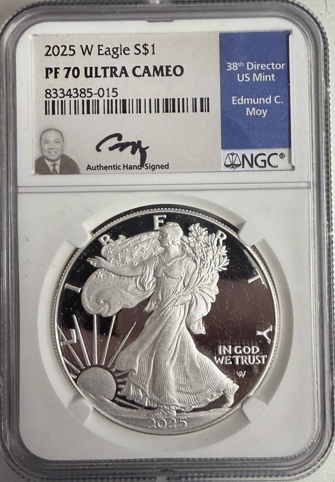 2025 W Proof Silver Eagle NGC PF 70 Ultra Cameo Ed Moy Signed
