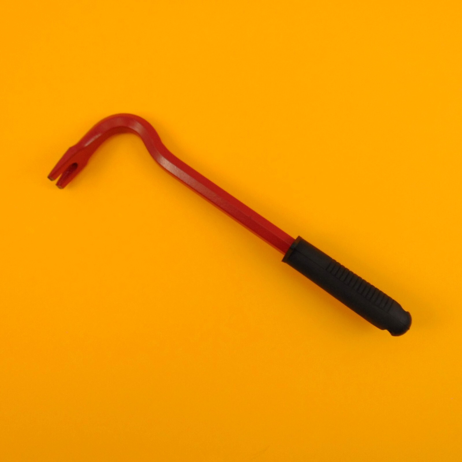 Mini Pry Bar Nail Puller Crowbar w/ Rubber Grip Hand Tool Red Steel Roofing Tool
