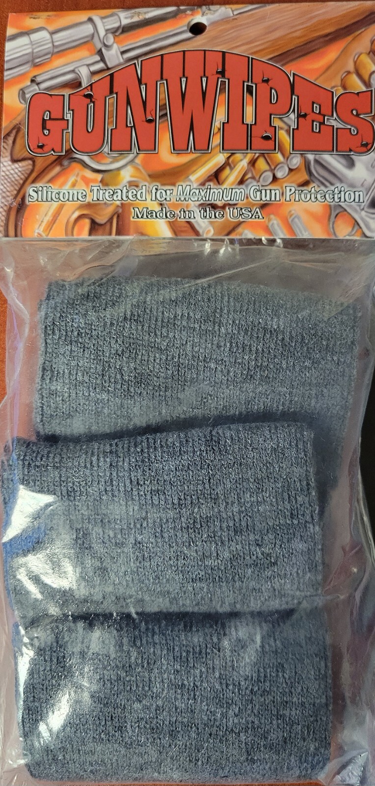 Sack-Ups #302 Tubular Construction 3pk 12in Silicone Treated Fabric Gun Wipes GJ