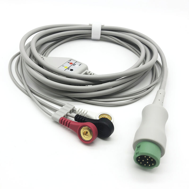 For Mindray monitor PM7000/8000/9000/T5 series ECG lead wire 12-pin 3-lead