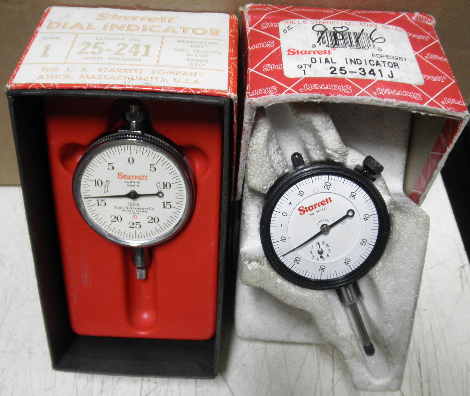 Broken 25-341J 25-241 Starrett® Dial Indicators EDP53287
