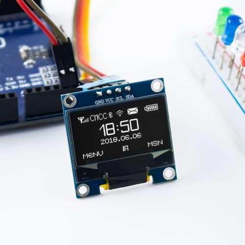 5 Pcs SSD1306 OLED Display 128x64 Pixel 0.96 Inch I2C Module Screen Board White