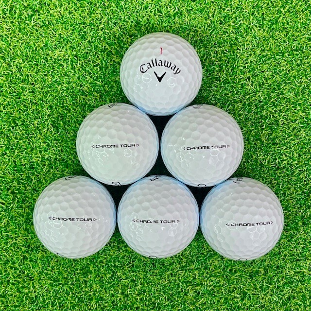 24 Callaway Chrome Tour Used Golf Balls 5A Mint Condition White Lot